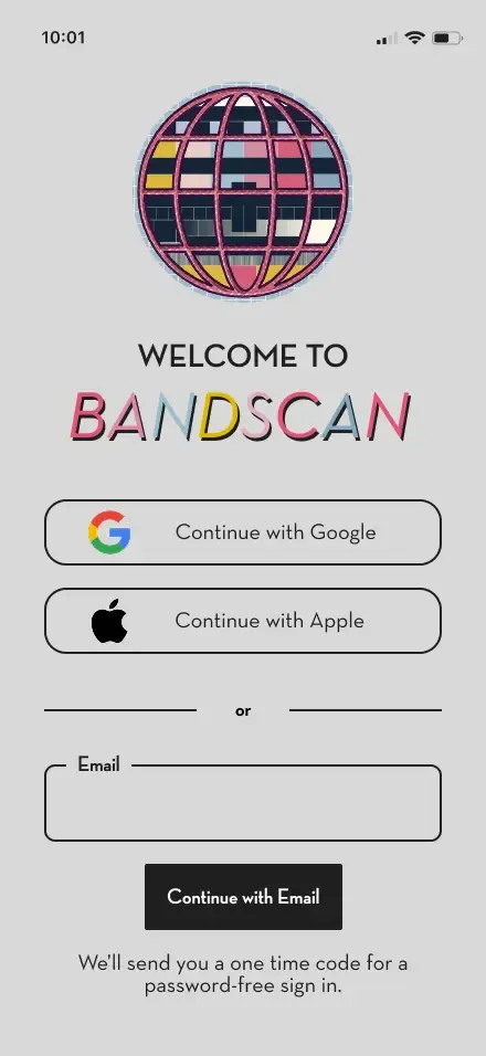 Login page mockup