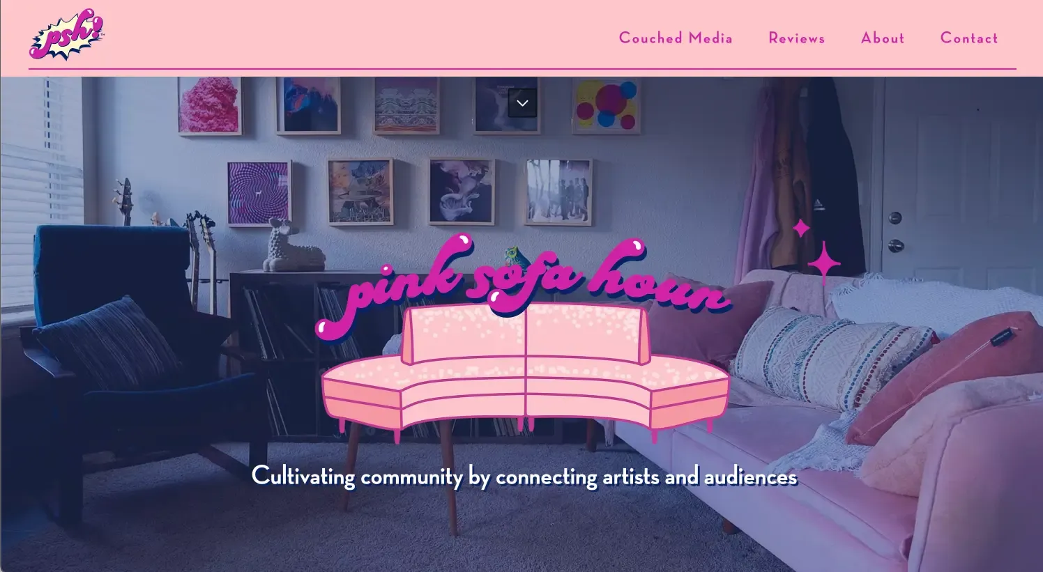Pink Sofa Hour home page