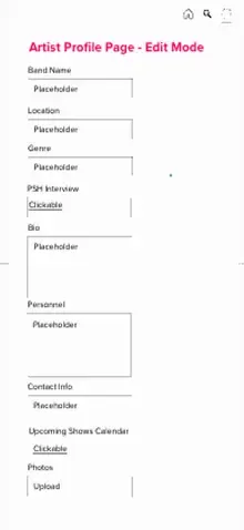 Early UI concept designs